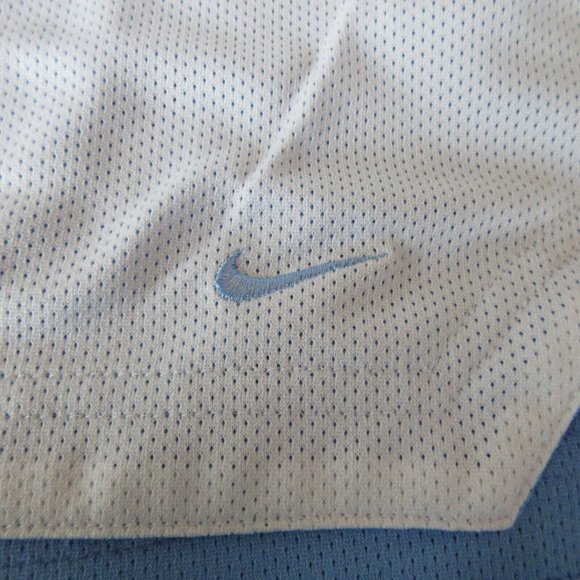 Nike Dri-Fit Shorts Sz Medium Blue White Reversible Mesh Swoosh Embroidered Logo - Picture 8 of 8